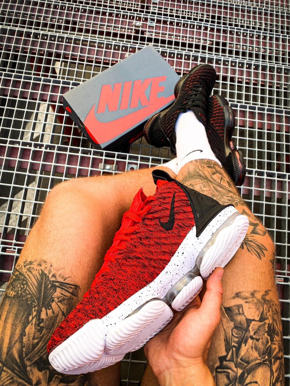 Nike LeBrone 16 White Red Black