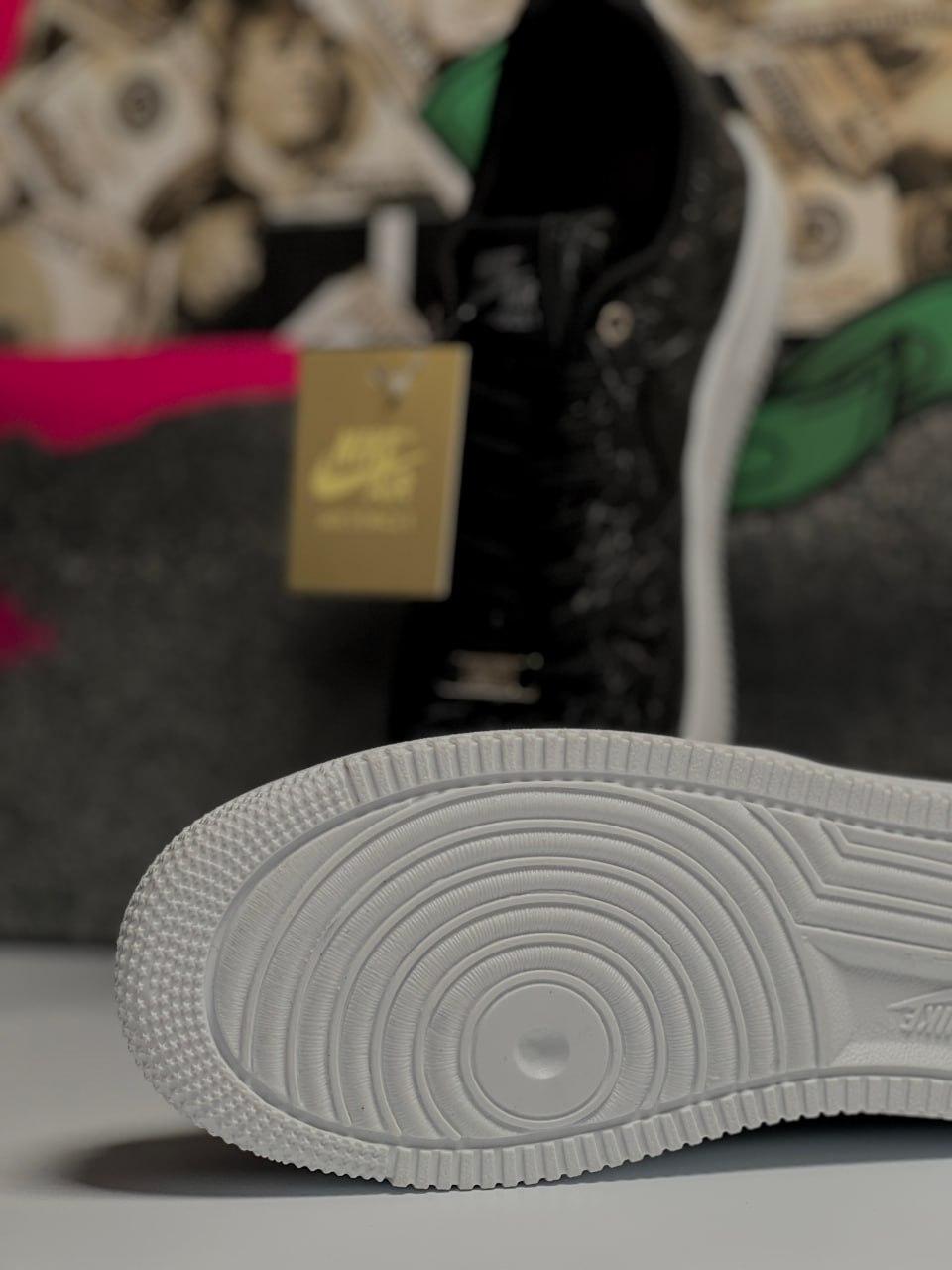 Nike Air Force 1 Black/White Paint Grey