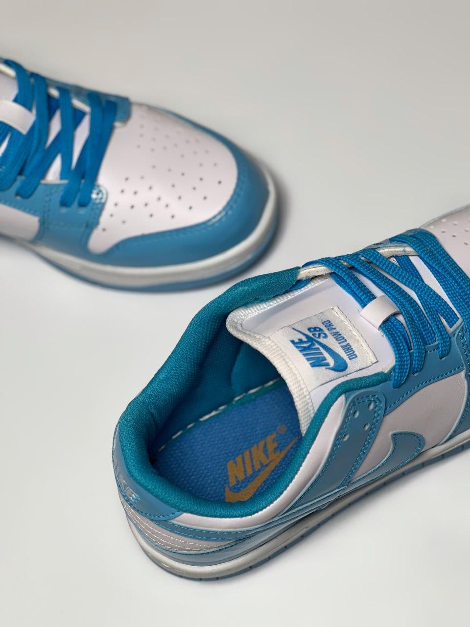 Nike SB Dunk Low White/Blue лак