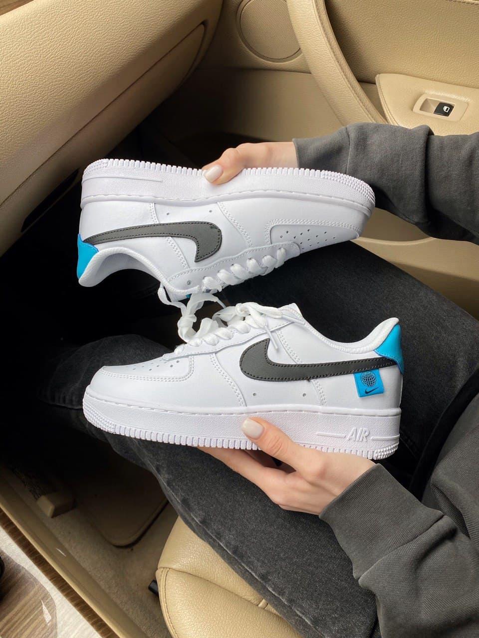 Nike Air Force 1 White Black Blue