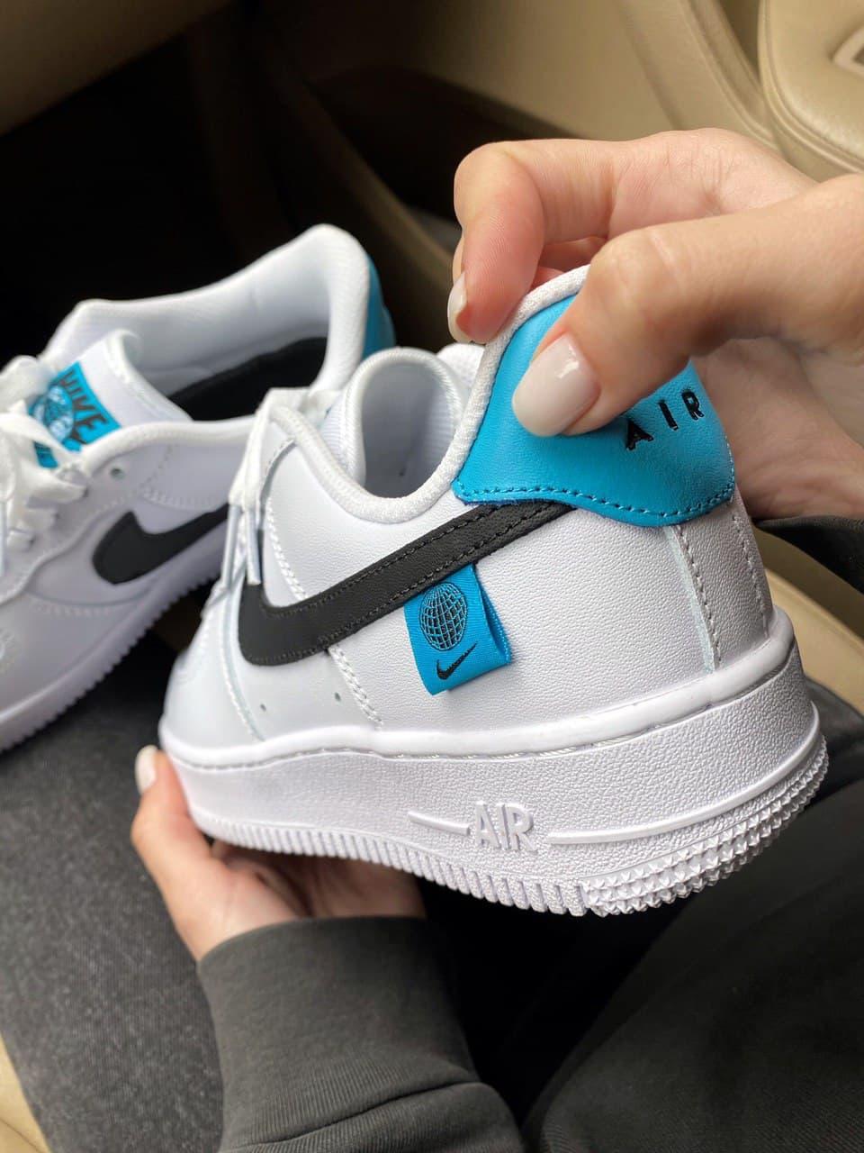 Nike Air Force 1 White Black Blue