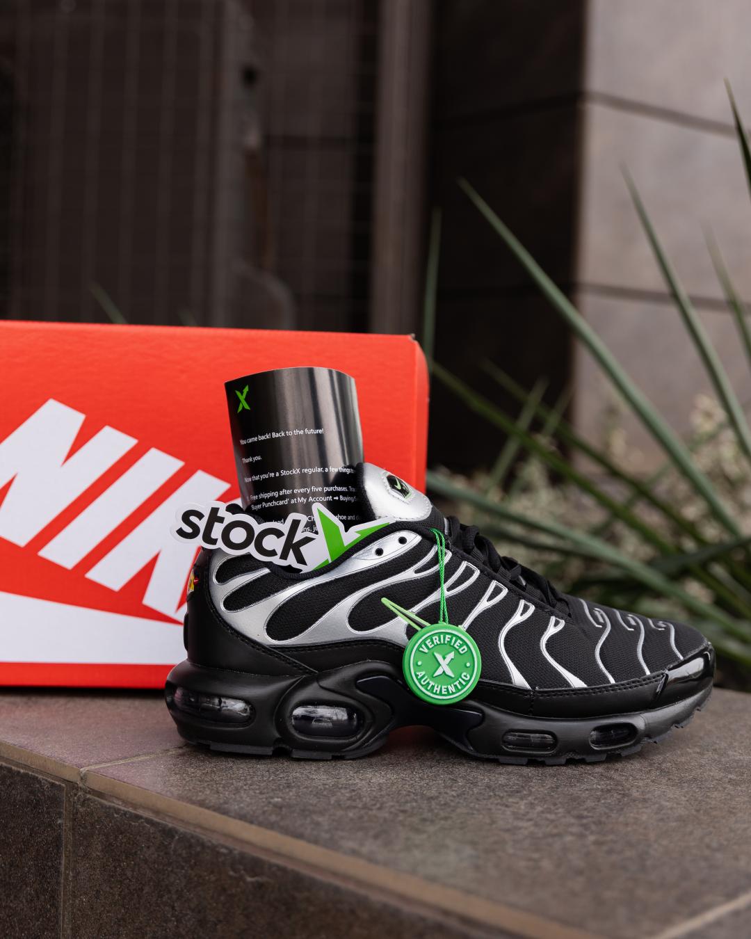 Nike Air Max Plus Tn Black Silver Green