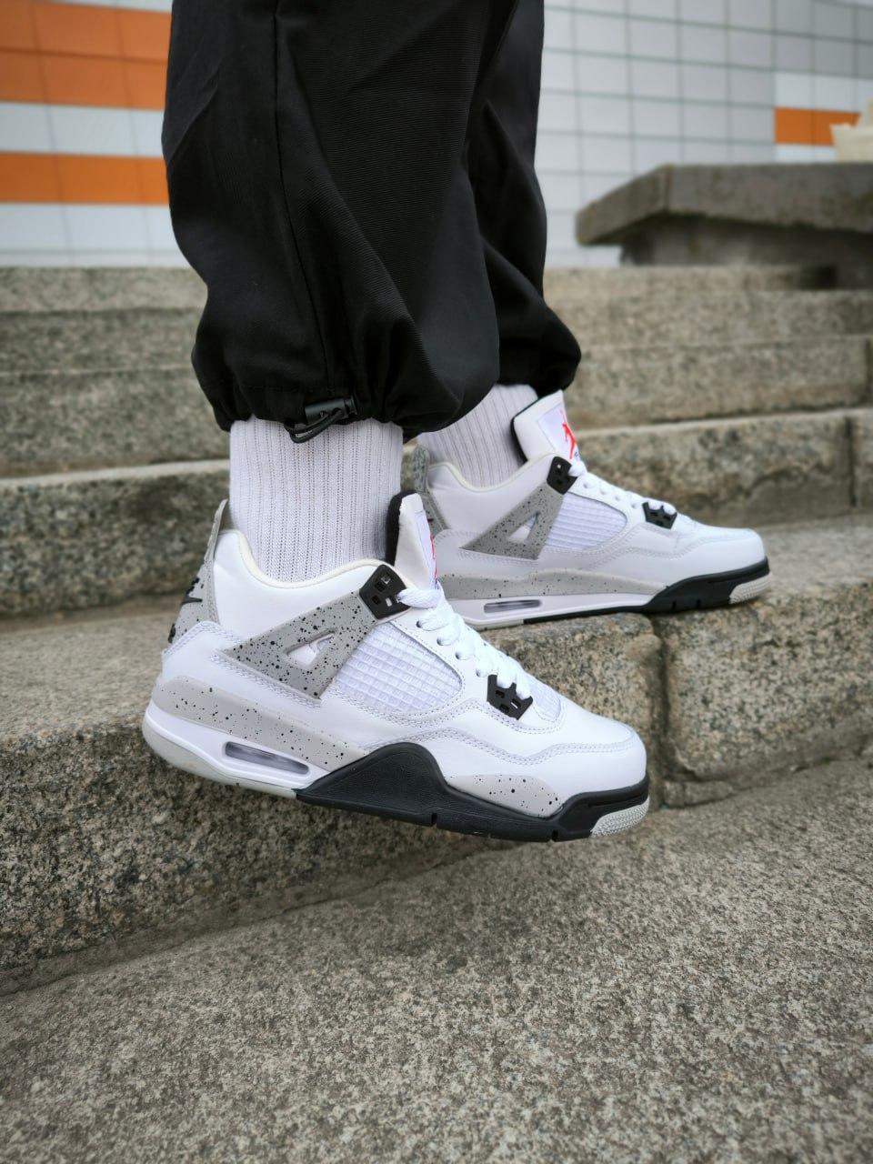 Nike Air Jordan 4 White Grey Black v2