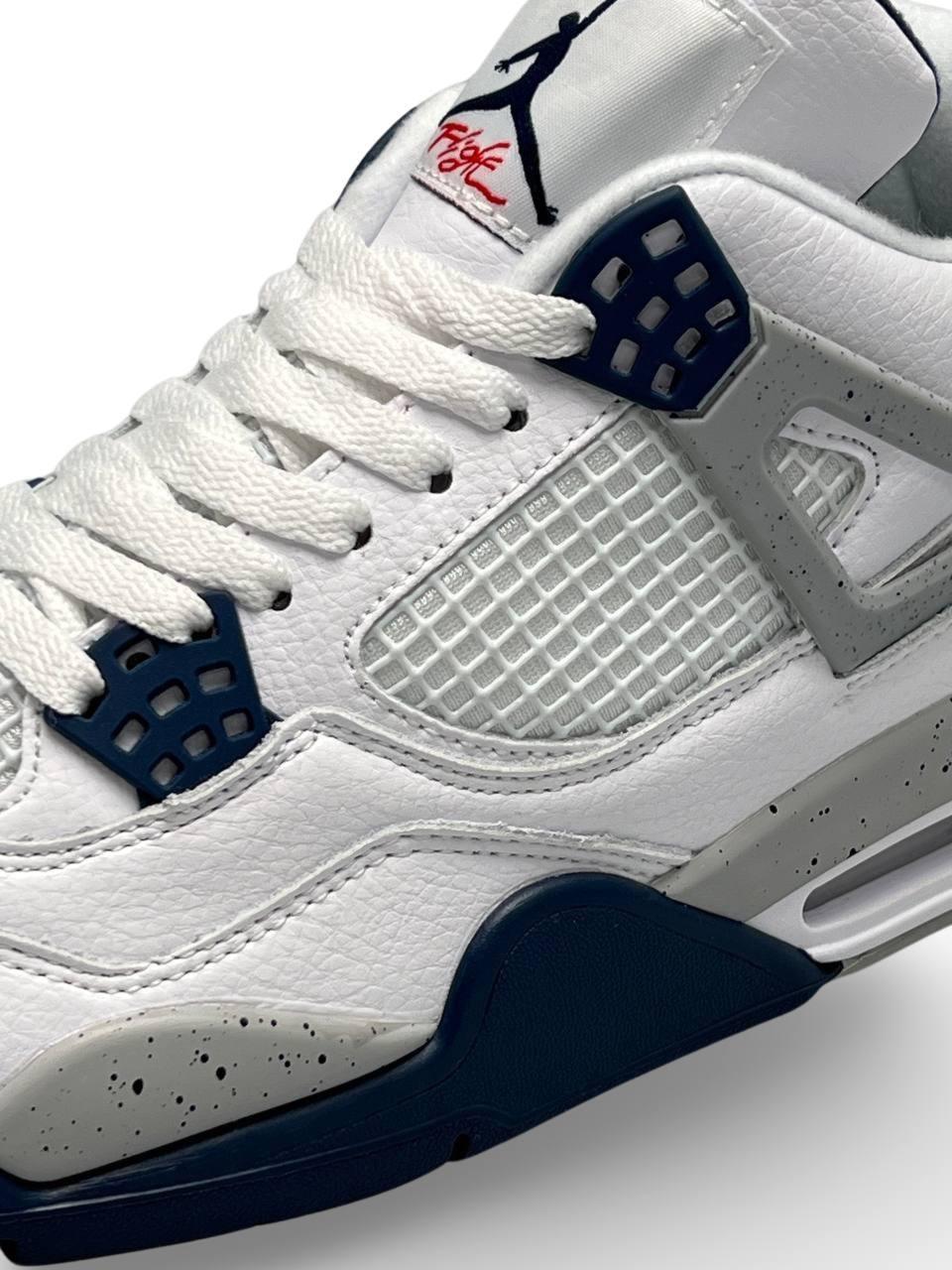 Nike Air Jordan 4 White Grey Black v2