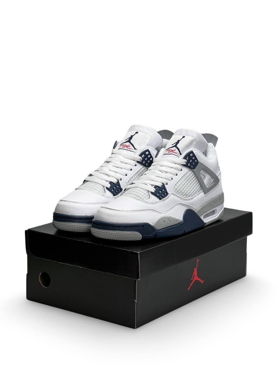 Nike Air Jordan 4 White Grey Black v2