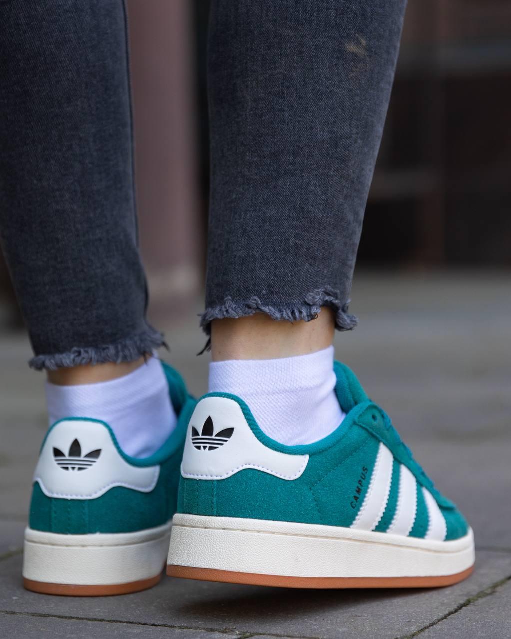 Adidas Campus Dark Green White v2