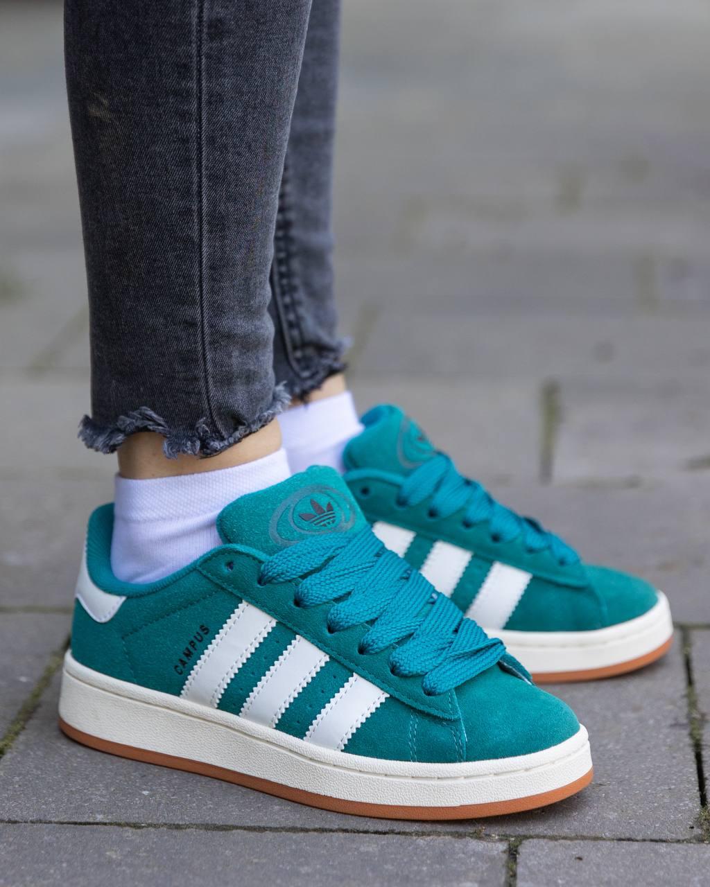 Adidas Campus Dark Green White v2