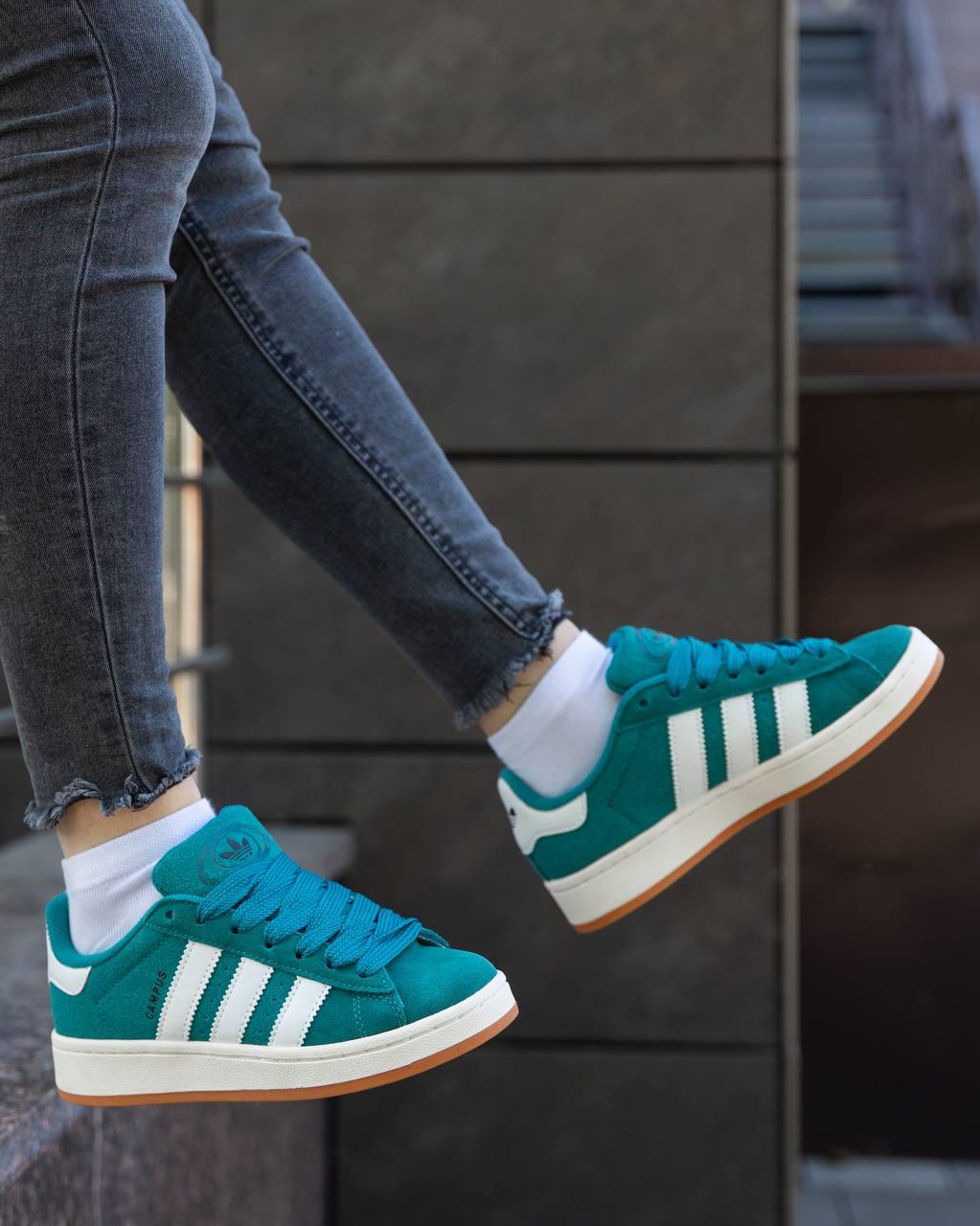 Adidas Campus Dark Green White v2