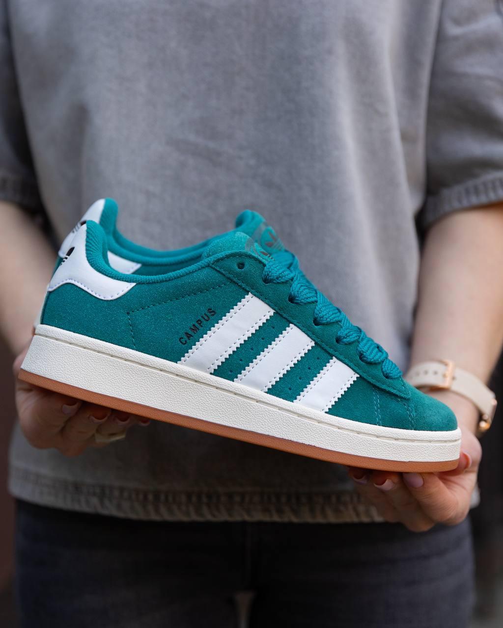 Adidas Campus Dark Green White v2