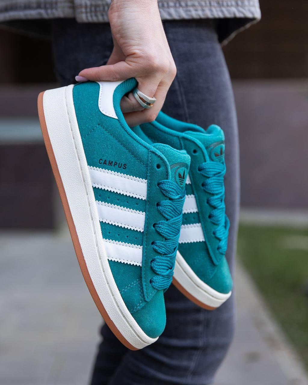 Adidas Campus Dark Green White v2