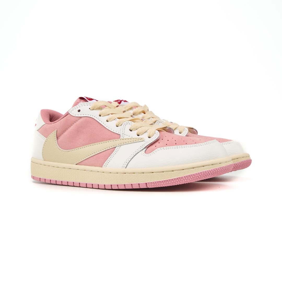Travis Scott x Air Jordan 1 Low OG White Pink