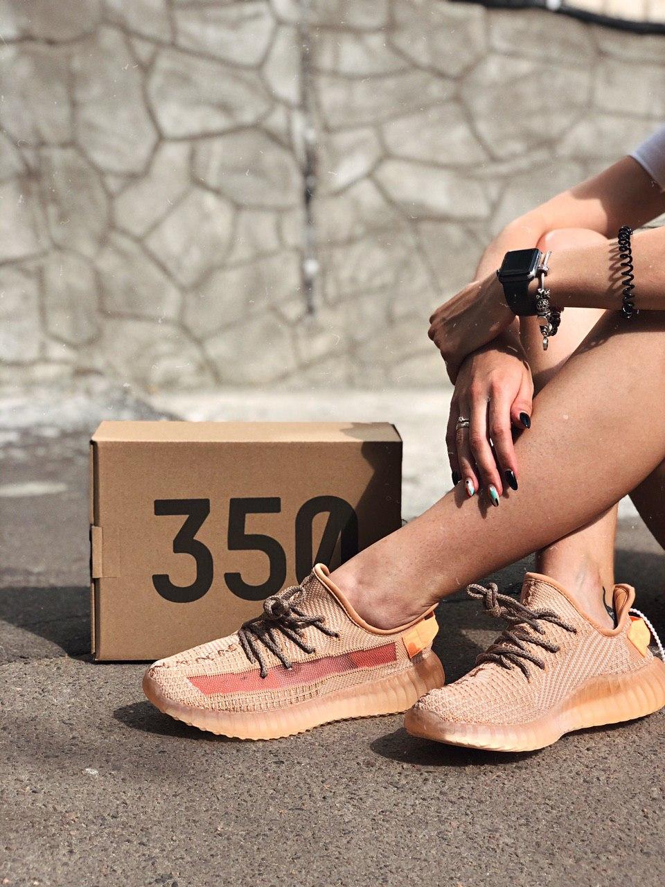 Adidas Yeezy 350 v2 CLAY (реф шнурки)