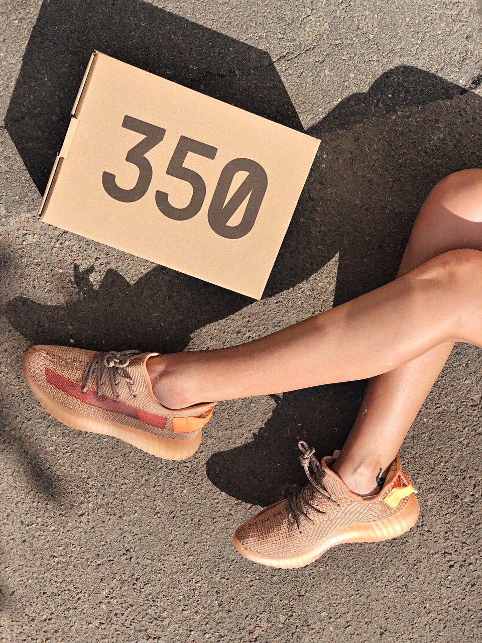 Adidas Yeezy 350 v2 CLAY (реф шнурки)