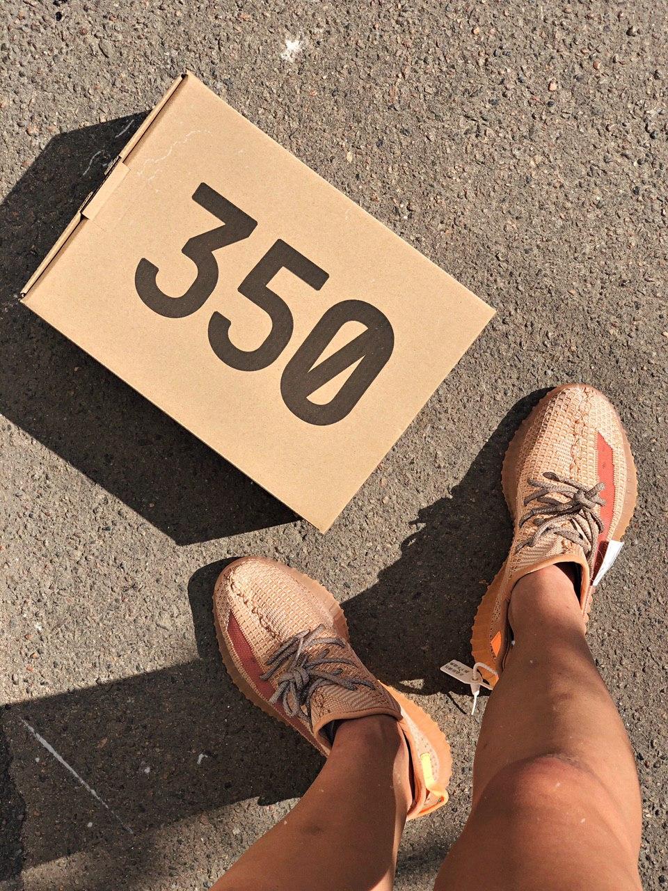 Adidas Yeezy 350 v2 CLAY (реф шнурки)