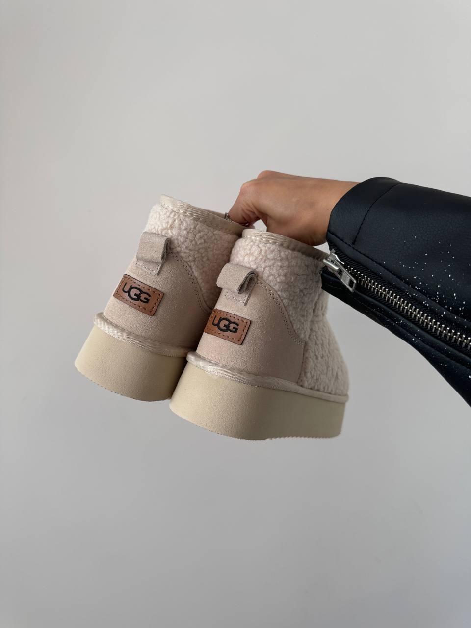 UGG Ultra Mini Platform Teddy Cream