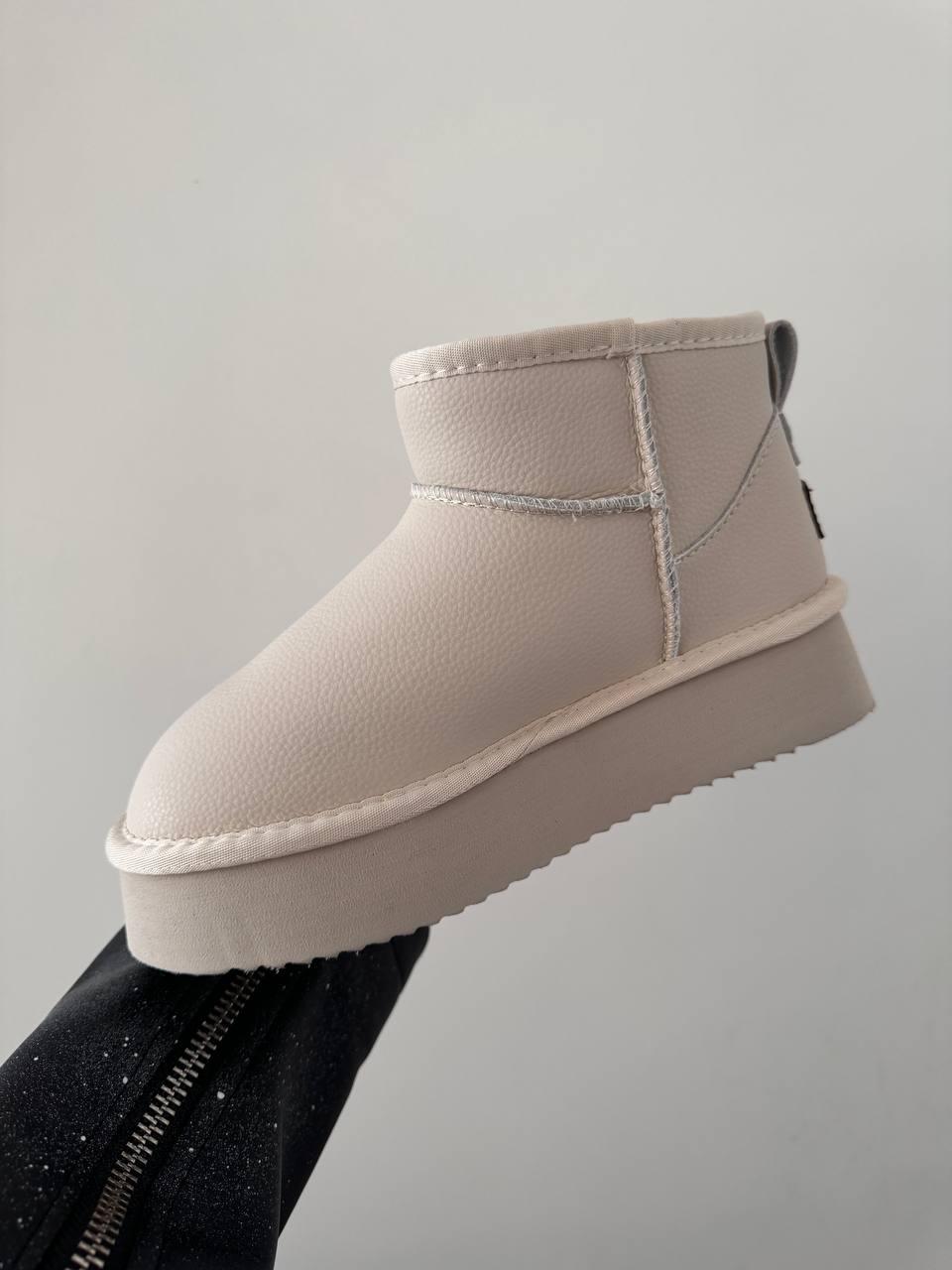 UGG Ultra Mini Platform Leather Cream