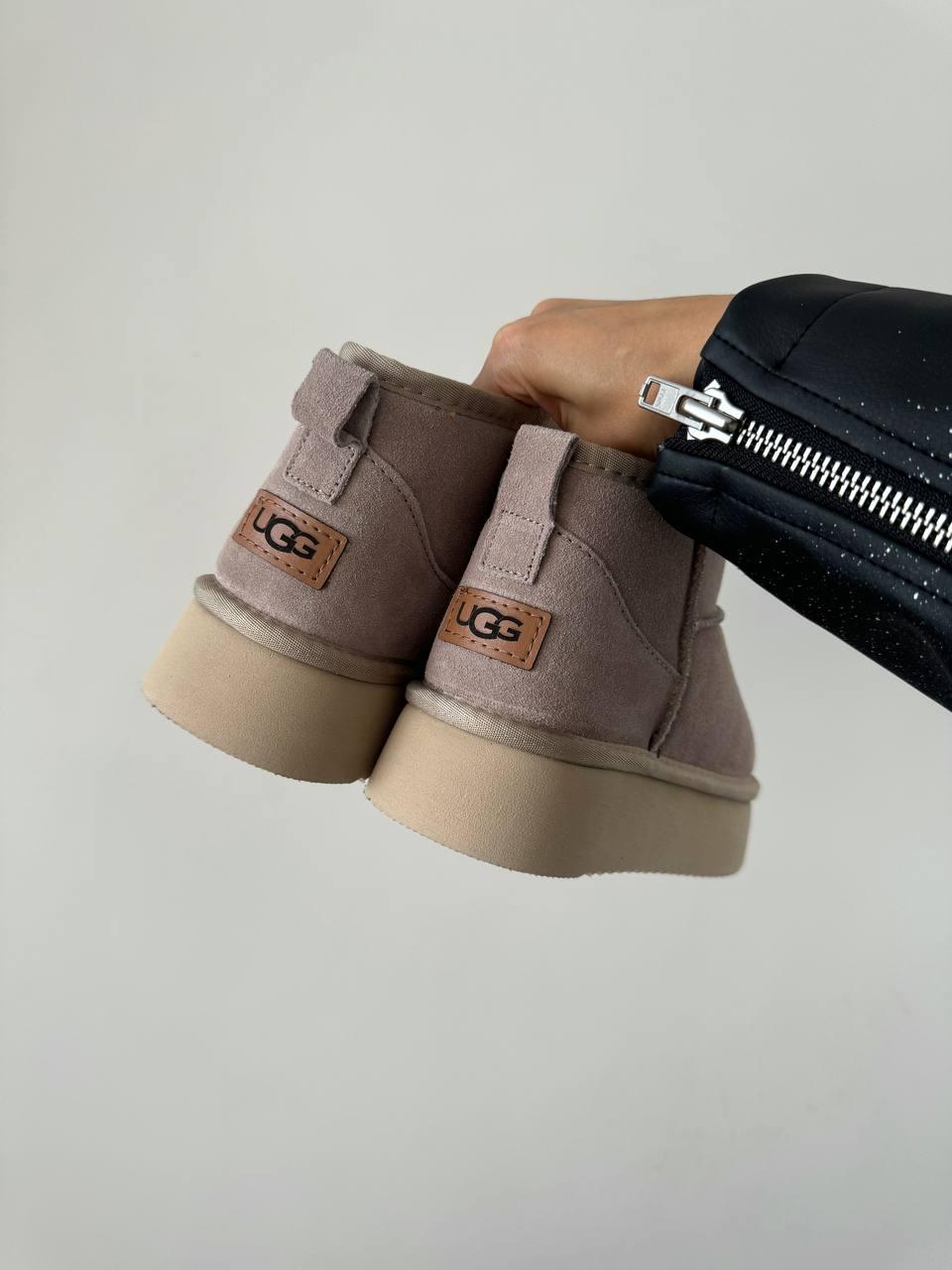 Ugg Ultra Mini Platform Beige Cream Suede