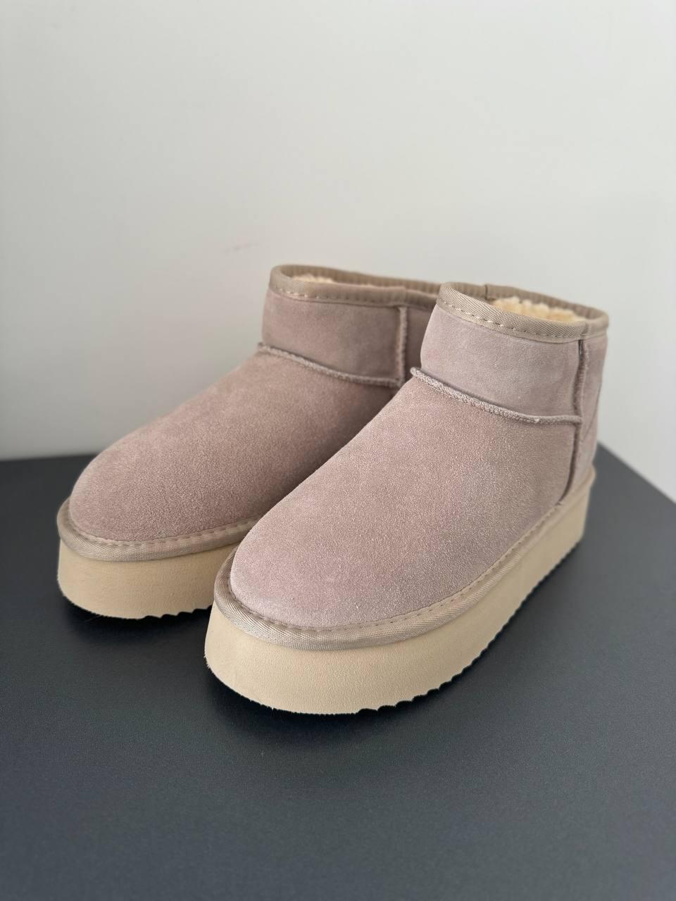 Ugg Ultra Mini Platform Beige Cream Suede