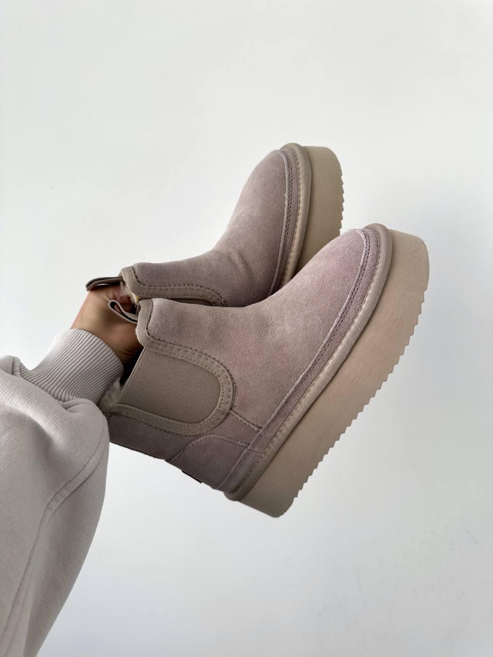 Ugg Neumel Platform Chestnut Cream (на резинці)