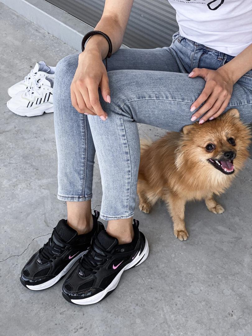 Nike M2K Tekno Black White «Pink Logo»