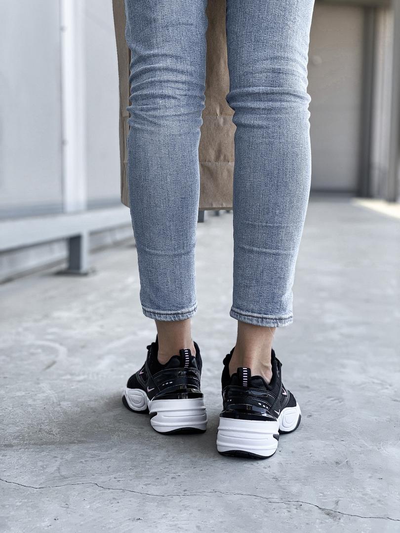 Nike M2K Tekno Black White «Pink Logo»