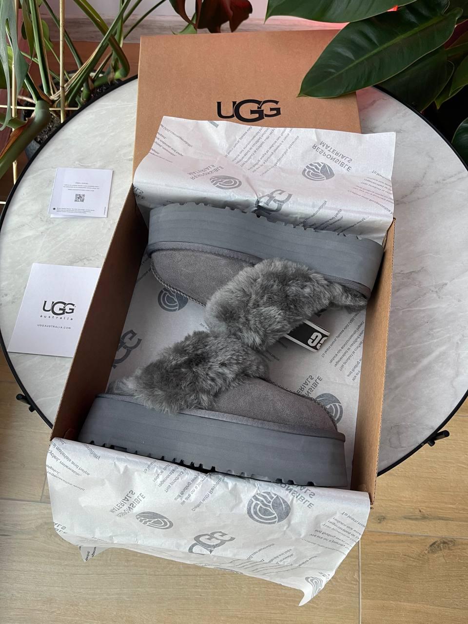 UGG Funkette Slipper Platform Grey