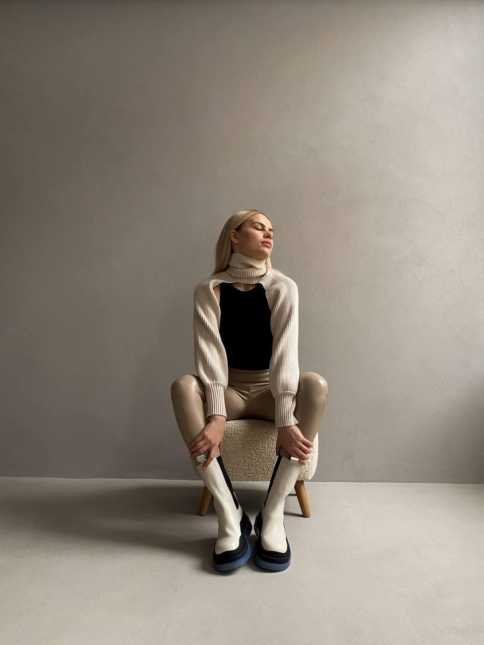 Bottega Veneta Ivory/Blue Premium