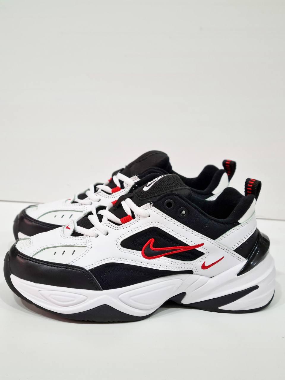 Nike M2K Tekno Black White Red v2