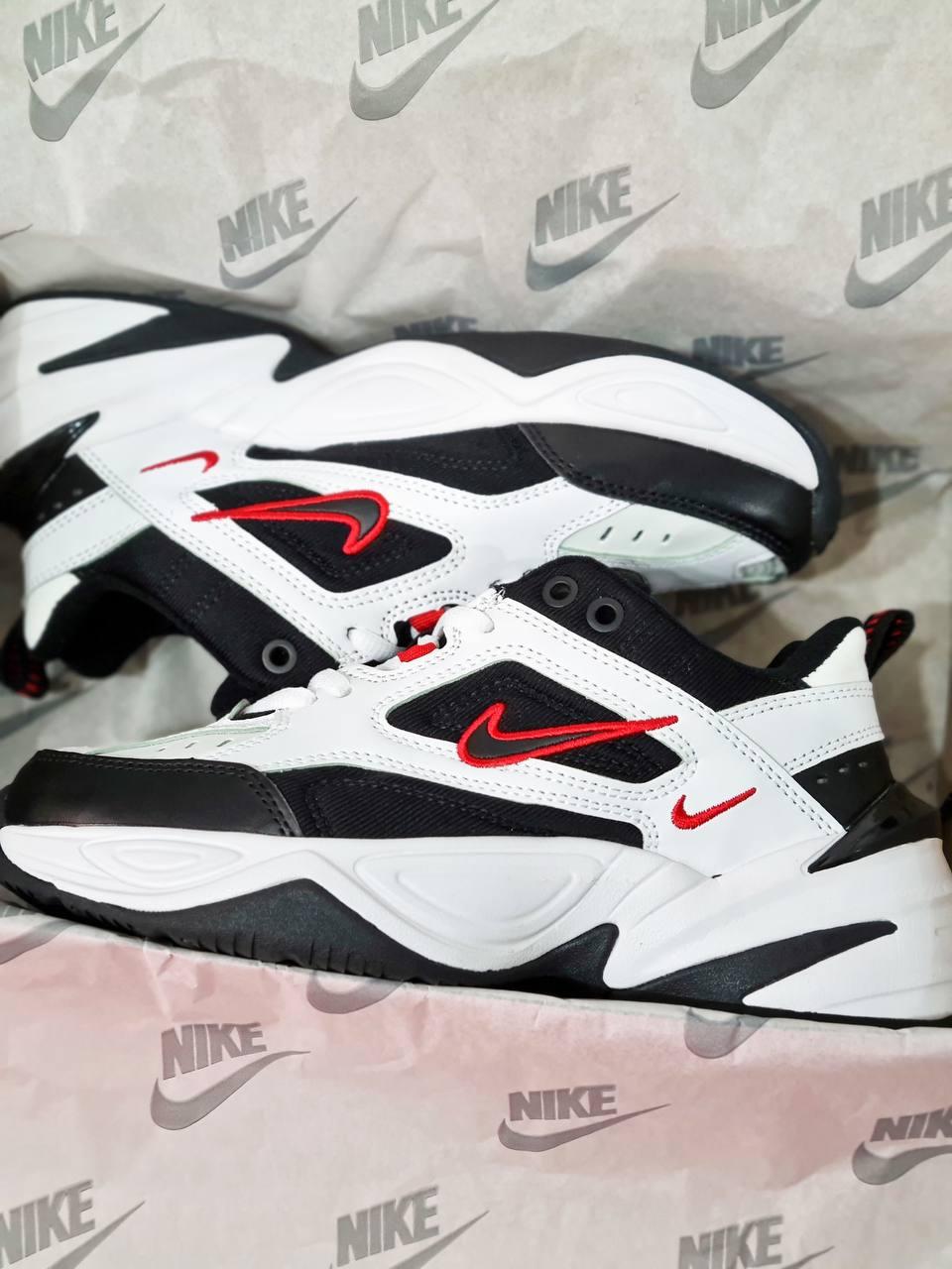Nike M2K Tekno Black White Red v2