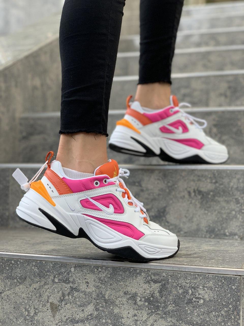 Nike M2K Tekno White Orange Pink