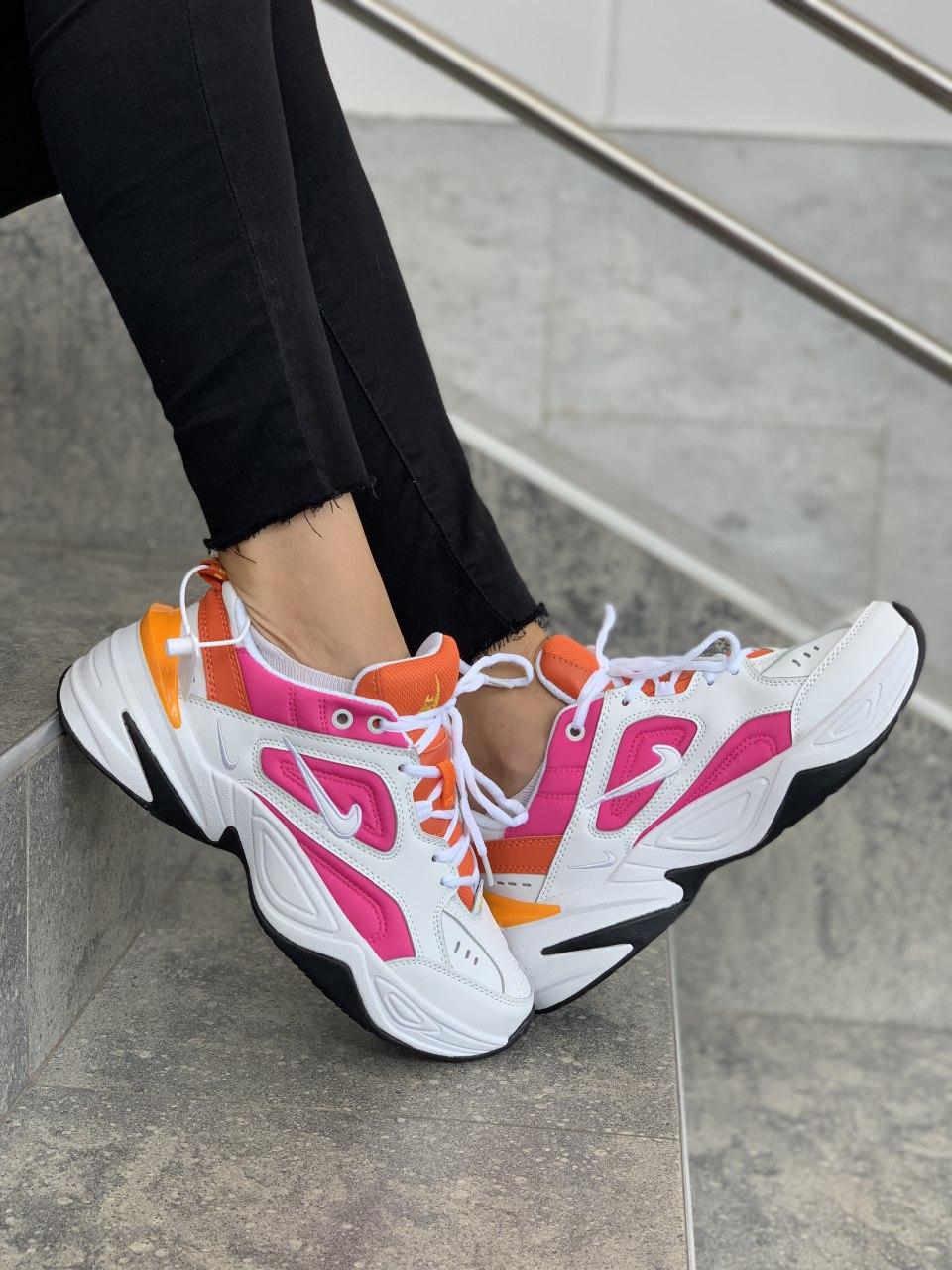 Nike M2K Tekno White Orange Pink