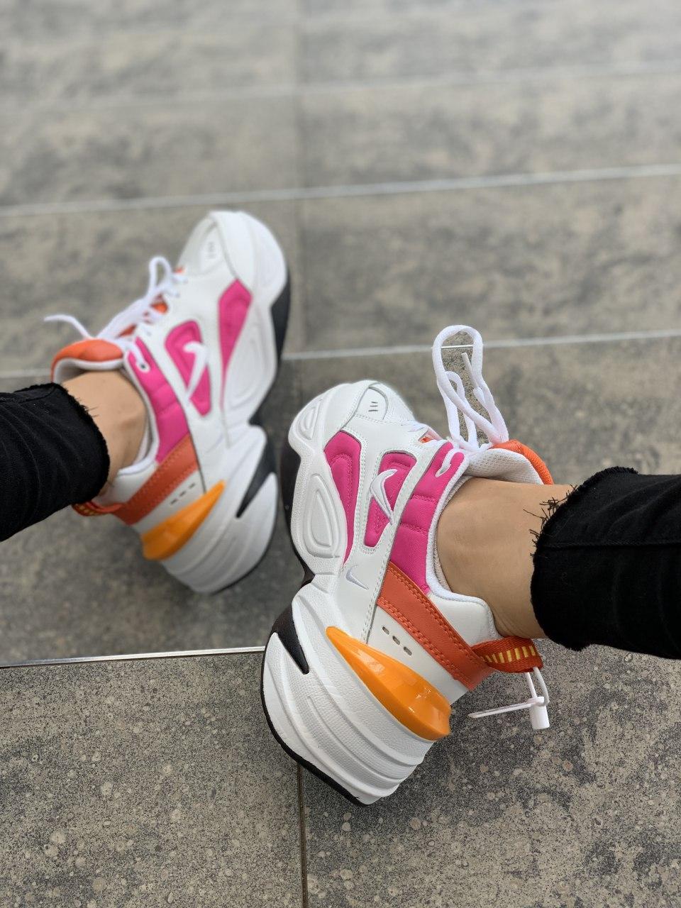 Nike M2K Tekno White Orange Pink