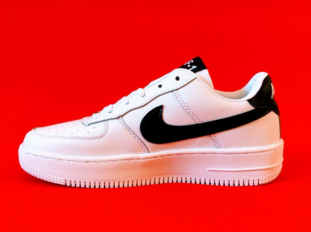 Nike Air Force 1 White Black Logo 1