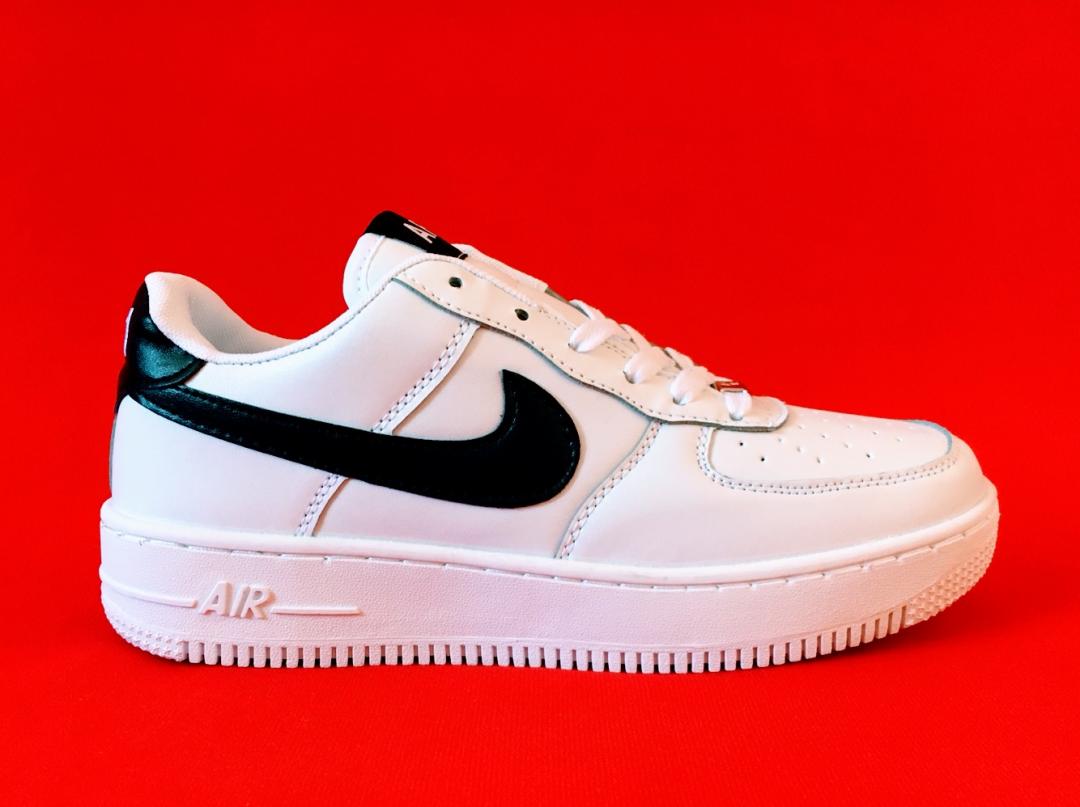 Nike Air Force 1 White Black Logo 1