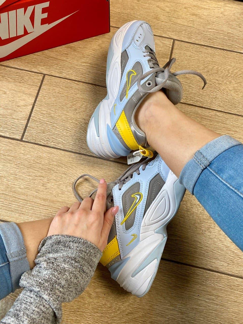 Nike M2K Tekno Half Blue Crome Yellow