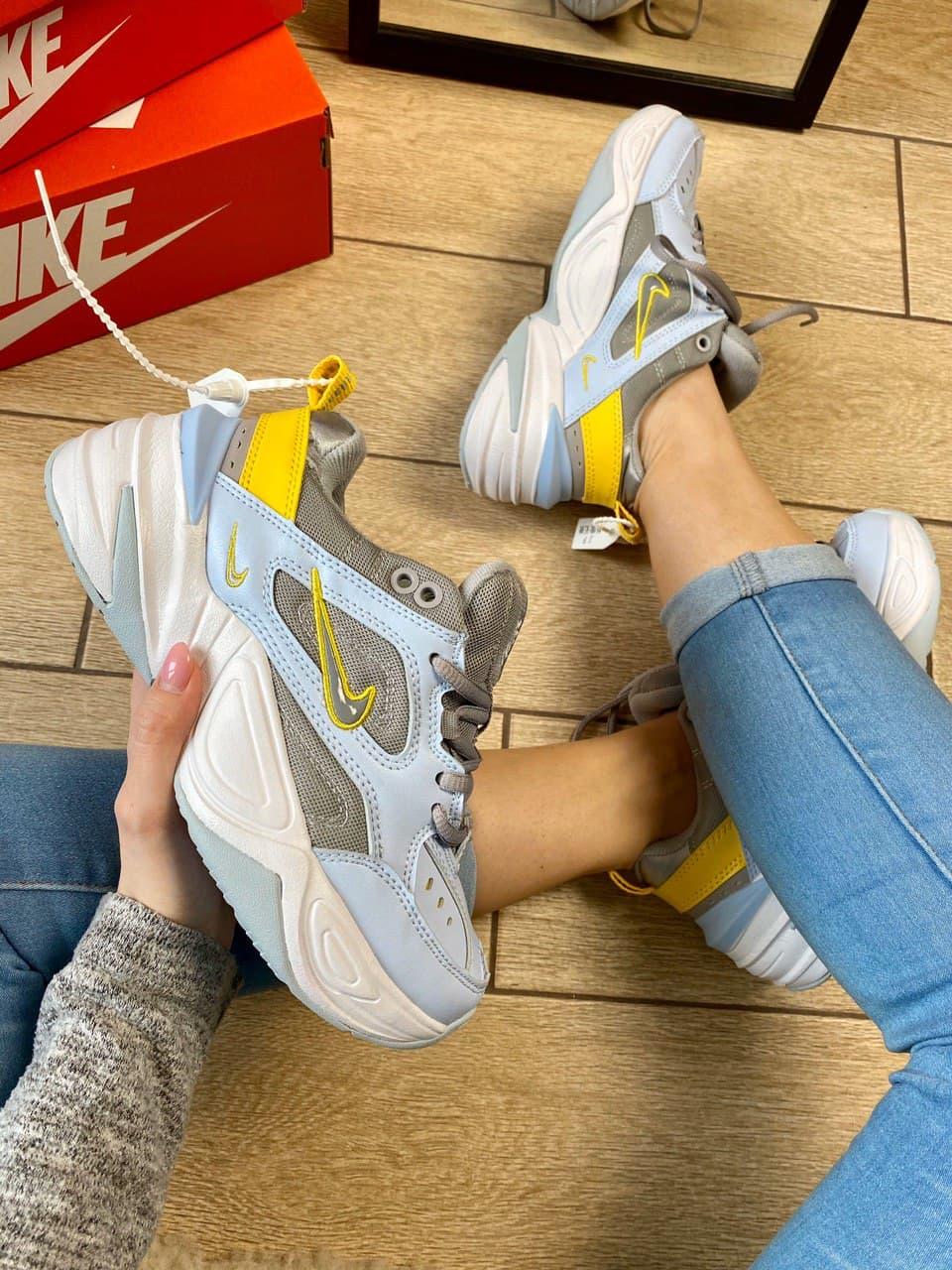 Nike M2K Tekno Half Blue Crome Yellow