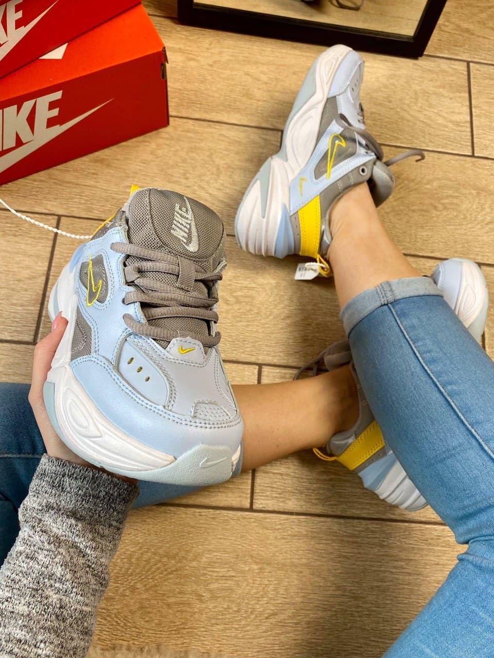 Nike M2K Tekno Half Blue Crome Yellow
