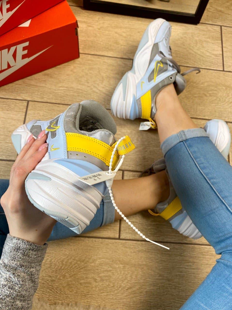 Nike M2K Tekno Half Blue Crome Yellow