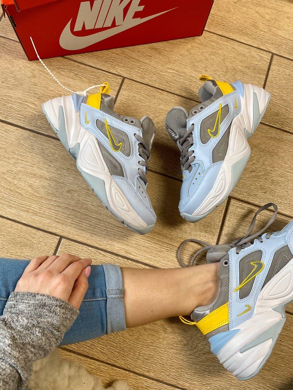 Nike M2K Tekno Half Blue Crome Yellow