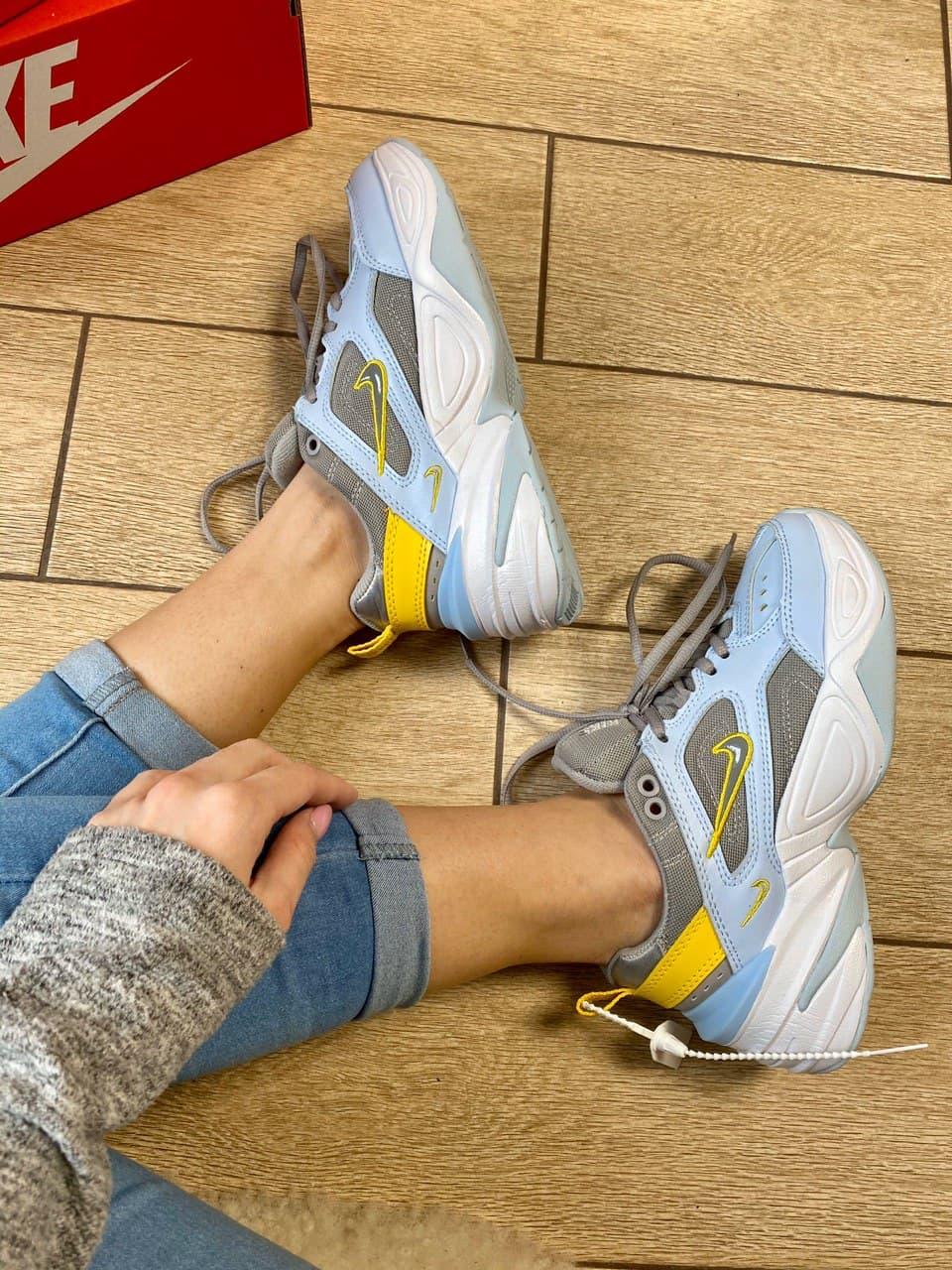 Nike M2K Tekno Half Blue Crome Yellow