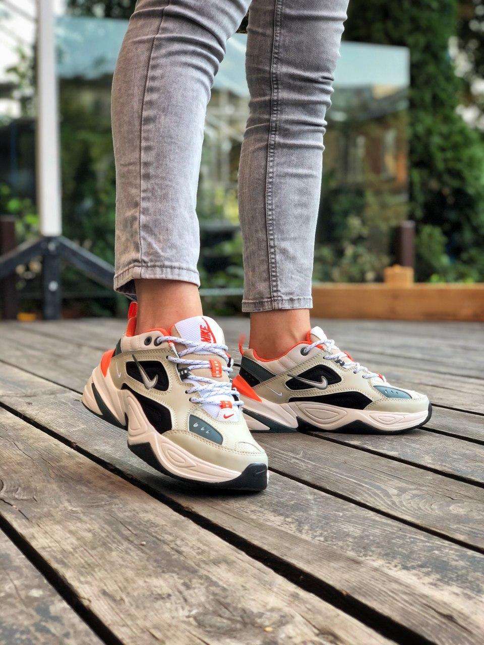 Nike M2K Tekno Beige Black Orange