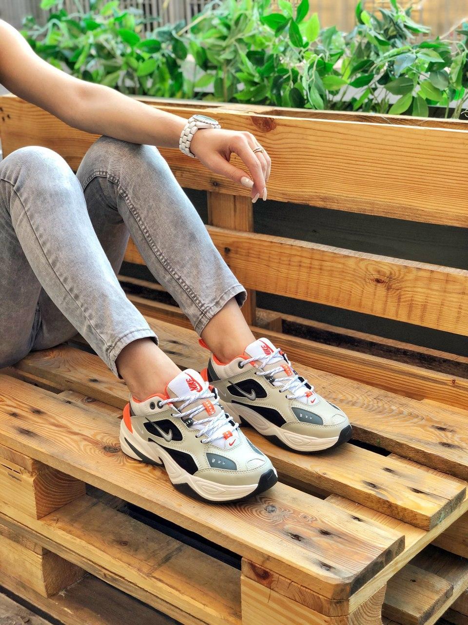 Nike M2K Tekno Beige Black Orange