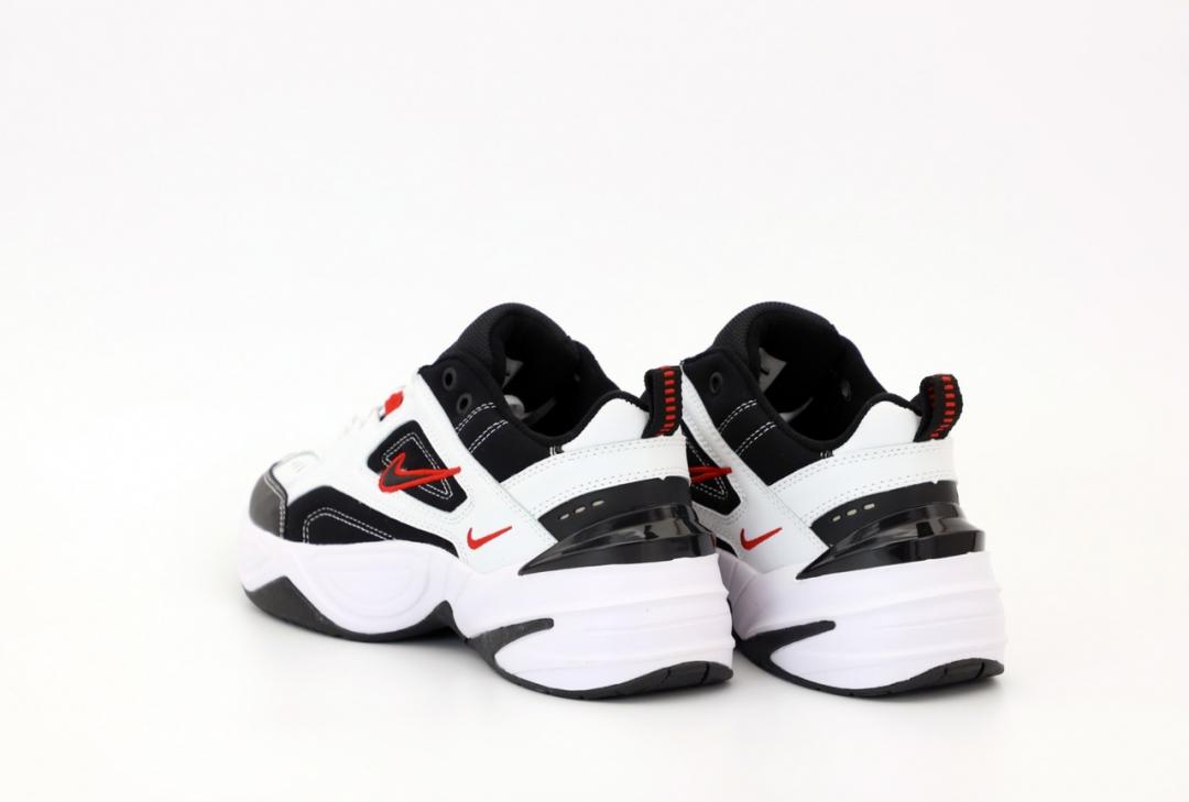 Nike M2K Tekno Black White «Red Logo»
