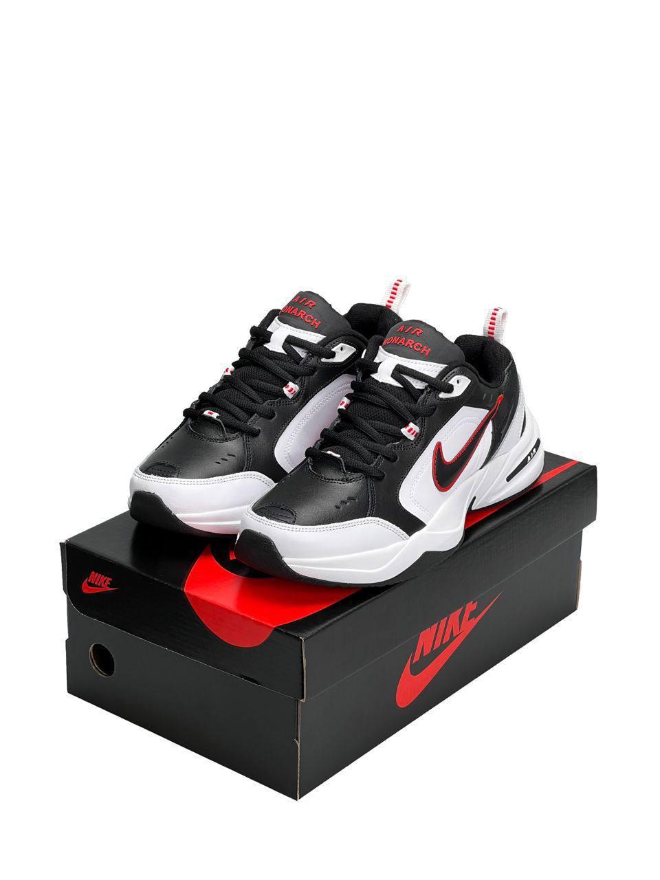 Nike Air Monarch White Black Red