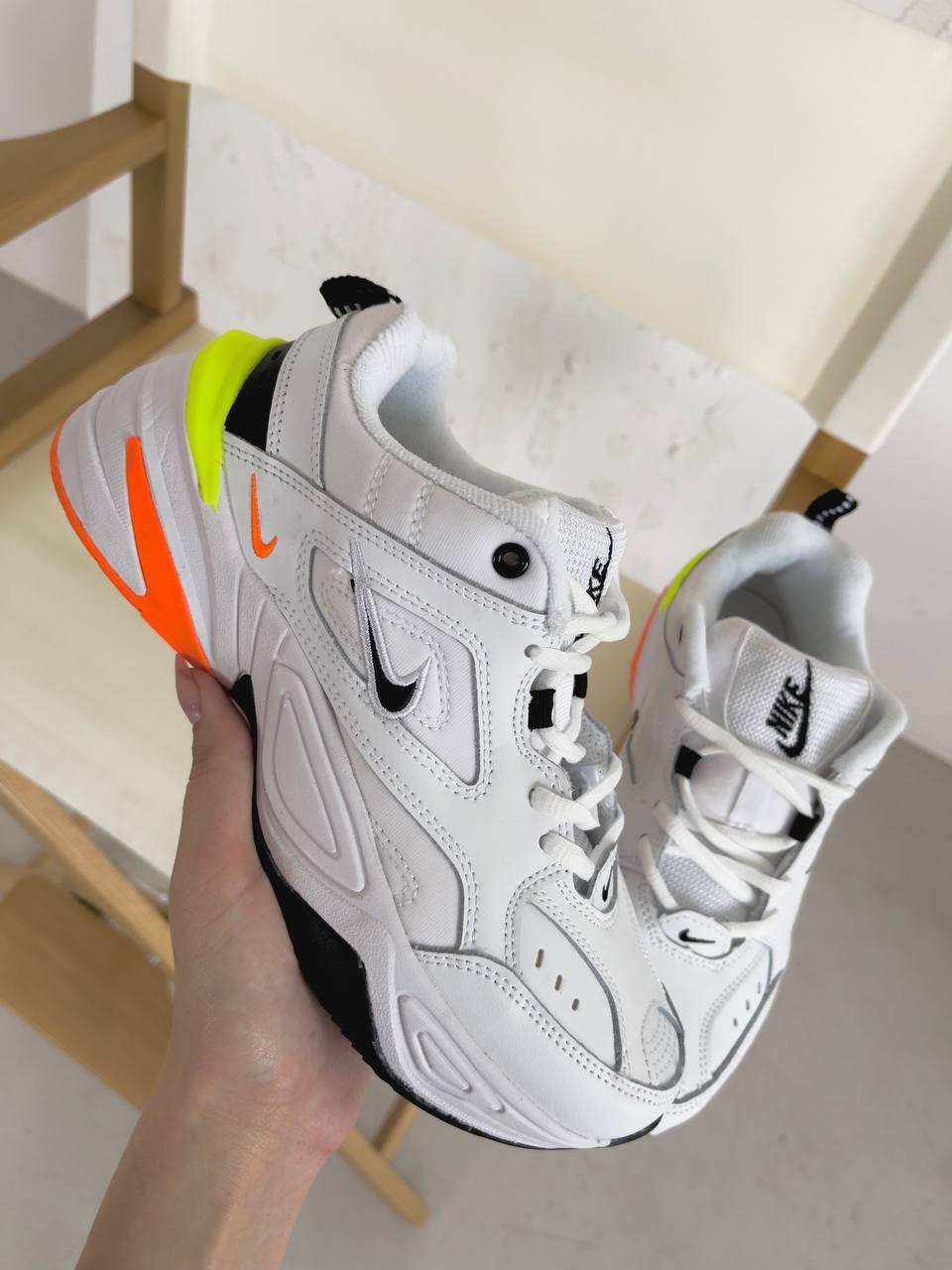 Nike M2K Tekno White Neon Green Orange