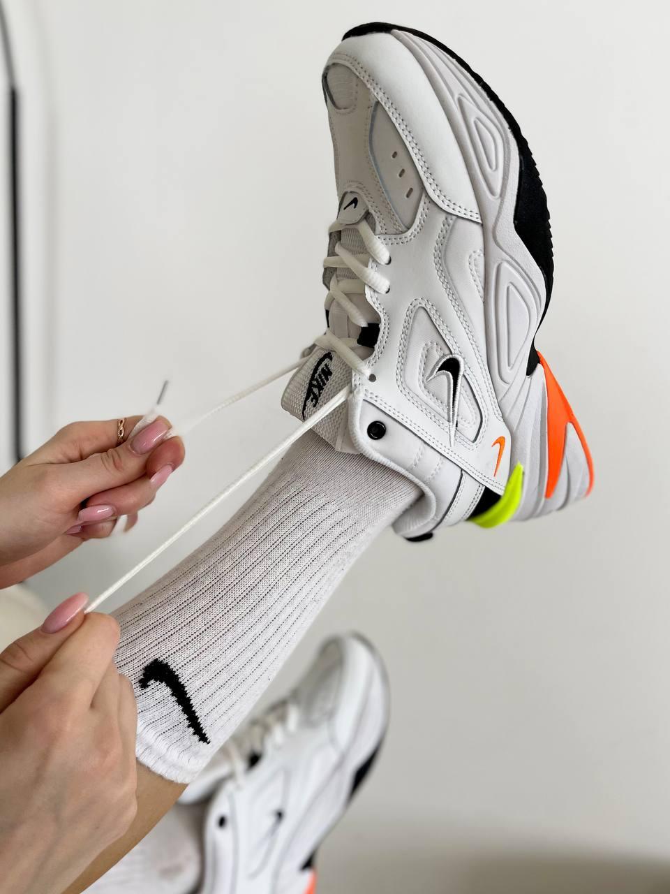 Nike M2K Tekno White Neon Green Orange