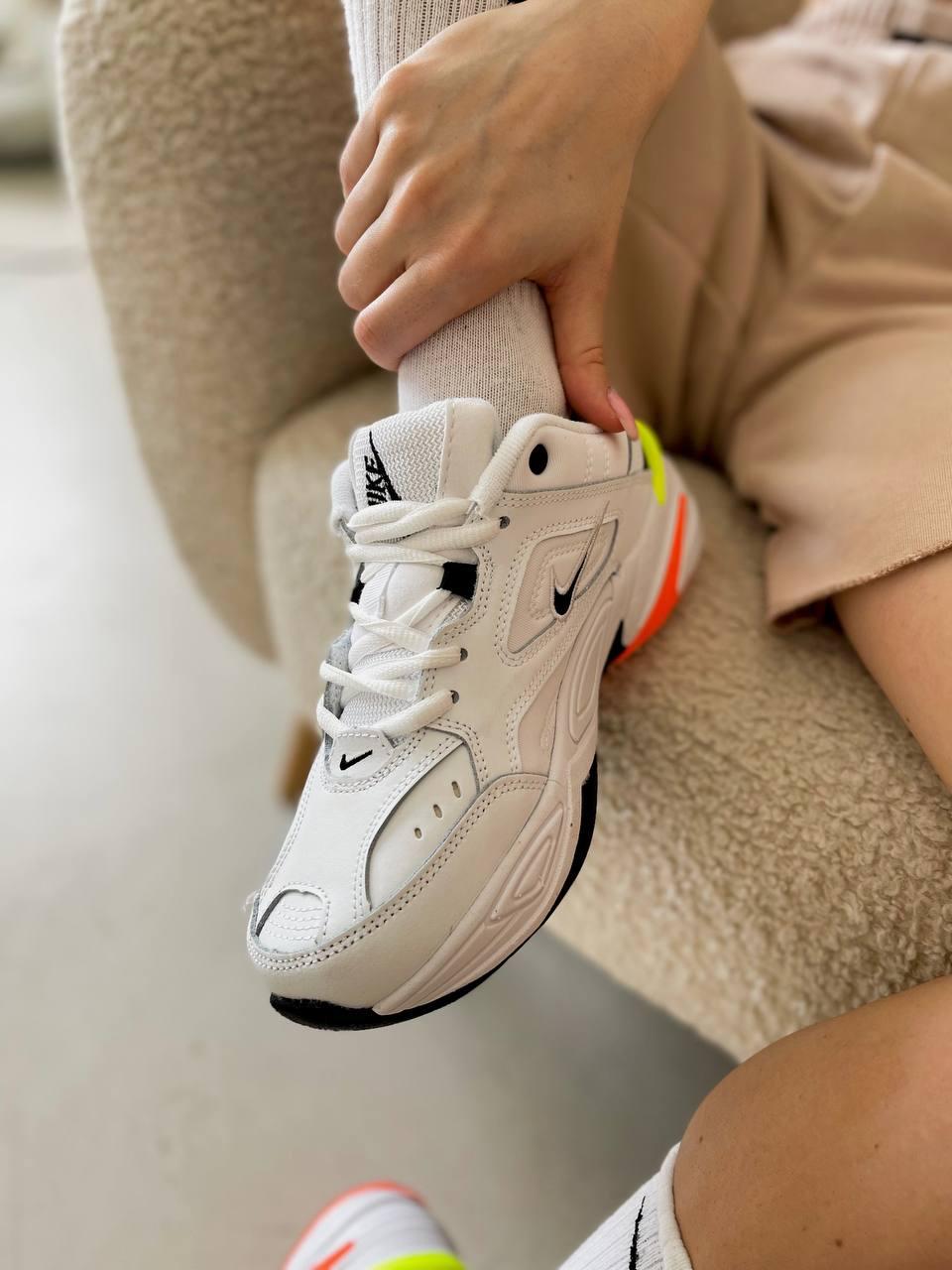 Nike M2K Tekno White Neon Green Orange