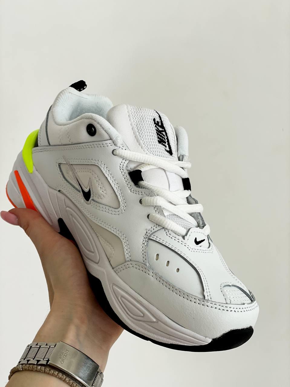 Nike M2K Tekno White Neon Green Orange