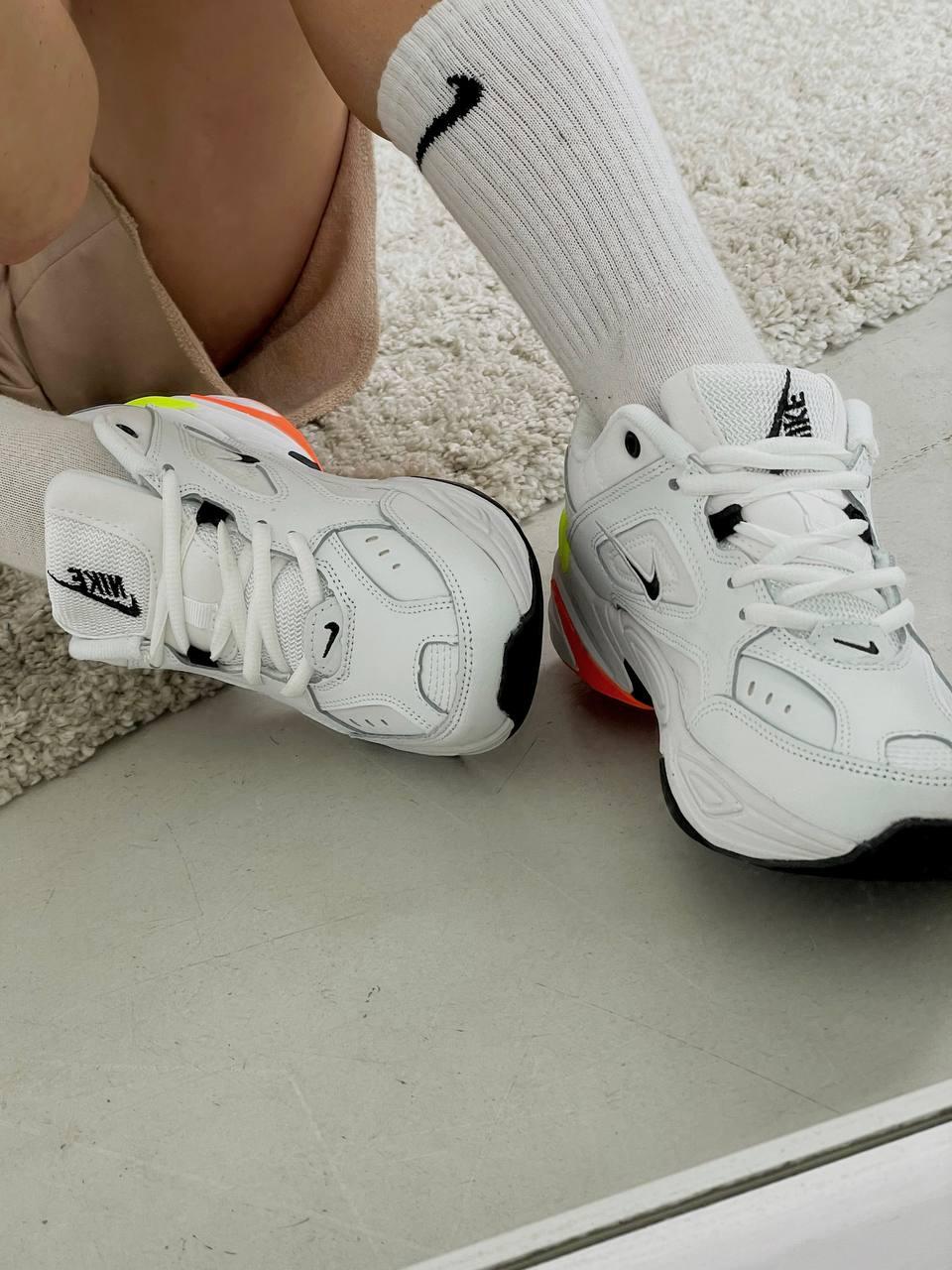 Nike M2K Tekno White Neon Green Orange