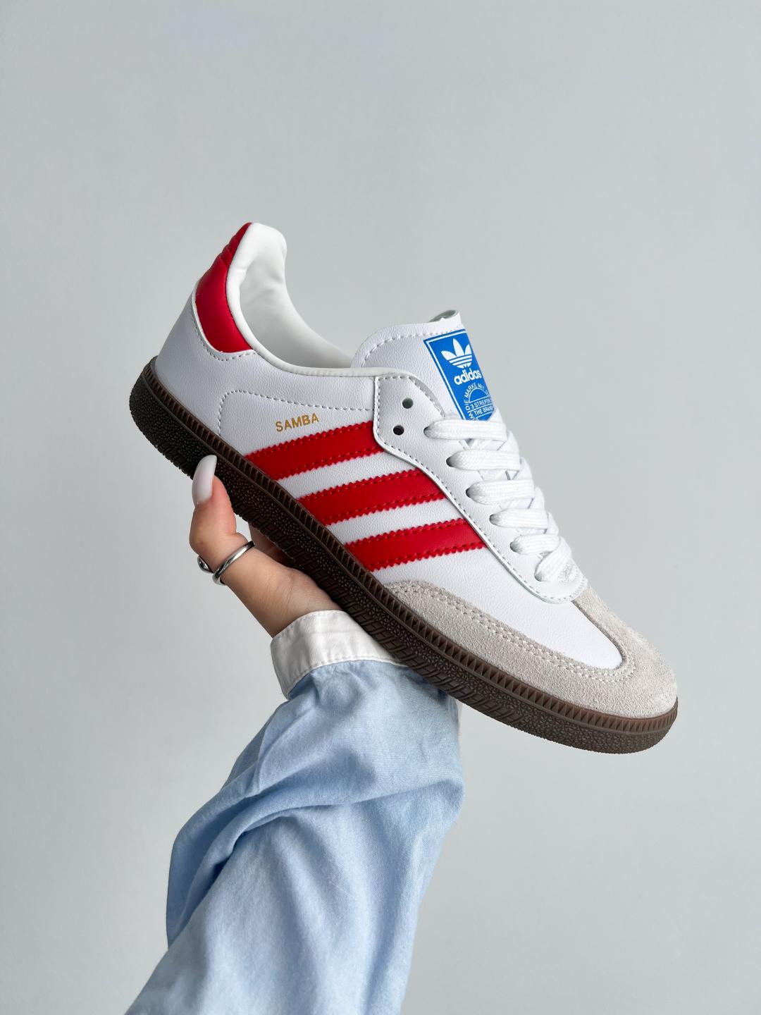 Adidas Samba OG White Scarlet'